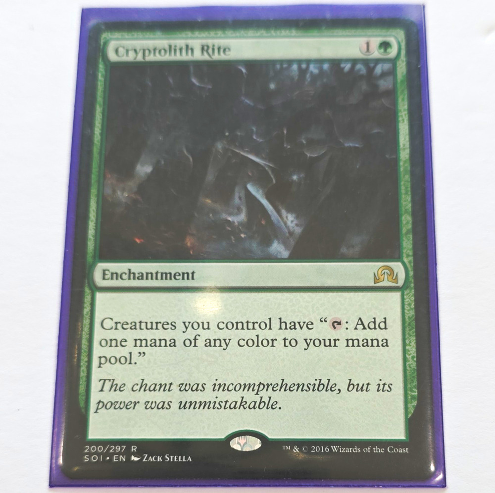 Cryptolith Rite #200 Prerelease Cards MTG Magic Green Enchantment Rare Foil EN